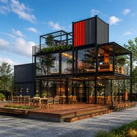 Maison mobile de luxe en structure acier, villa de vacances en conteneur à 3 étages, hôtel directement du fabricant
