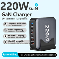 Station de charge multiport de bureau GaN, charge rapide 18W PD100W, protection multi-niveaux, sécurité universelle