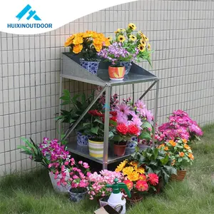 Geometric bracket standing pot racks shelf garden flower metal stand for flowers 120 X 120cm Fast Assembly Raised Garden Bed
