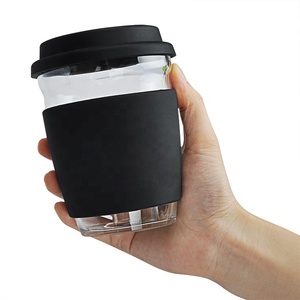 Tasse à <span class=keywords><strong>café</strong></span> en verre personnalisable, petite et Portable, avec couvercle, pour emporter lors d'un voyage - Product Image 4