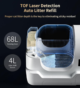 Caja de <span class=keywords><strong>Arena</strong></span> Automática para <span class=keywords><strong>Gatos</strong></span> con Cámara, Autolimpiable, con Reabastecimiento Automático de <span class=keywords><strong>Arena</strong></span>, Empacado y Sellado Automático, y Reemplazo de Bolsas - Product Image 2