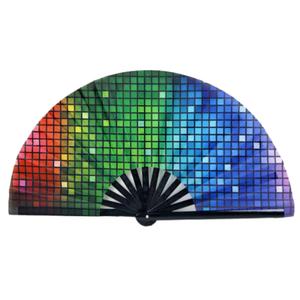 Uv Glow lớn Rave gấp tay <span class=keywords><strong>fan</strong></span> hâm mộ cho nam giới phụ nữ, trang trí gấp tay <span class=keywords><strong>fan</strong></span> hâm mộ cho Đảng - Product Image 5