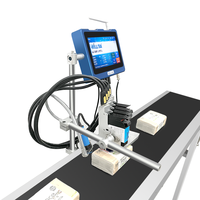 Impresora de inyección de tinta en línea Tij con 4 cabezales de impresión, pantalla táctil, máquina codificadora digital de alta velocidad para etiquetas, bolsas de plástico y cajas de lotes.