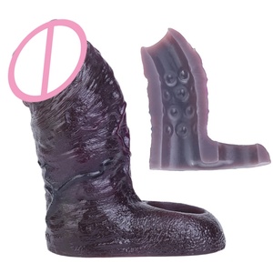 Funda Reutilizable para Pene con Anillo, Funda de Silicona Ultrasuave de Extremo Abierto, Alargador de Pene para Parejas, Juguetes Sexuales para Adultos - Product Image 1