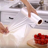 Groothandel op maat gemaakte PE produceerzakken rol supermarkt transparante plastic zak voor brood fruit groenten keuken gebruik vriezer opbergzak