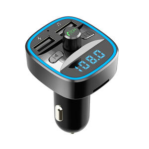 Chargeur de voiture double USB <span class=keywords><strong>Transmetteur</strong></span> <span class=keywords><strong>FM</strong></span> pour adaptateur de voiture Lecteur MP3 supportant la carte TF et le disque USB Appels mains libres - Product Image 1