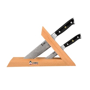 G10 manejar 3 piezas japonés de acero de Damasco cuchillo de cocina conjunto con triángulo de madera - Product Image 1