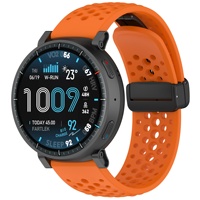 Bracelet en silicone magnétique/pliable pour Amazfit Huami Active Max, style officiel, respirant, 22 mm