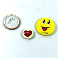 Badge rond personnalisé en fer blanc à thème Fleur et Ange avec épingle de sûreté - Bouton à pression pour cadeau promotionnel du Nouvel An chinois
