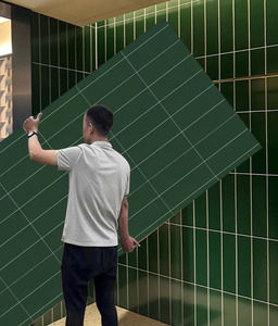 Hiện đại SPC Đá Pha Lê Tường Bảng điều khiển nhanh chóng cài đặt không thấm nước gạch men cho khách sạn phòng tắm đổi mới phòng tắm tường - Product Image 1