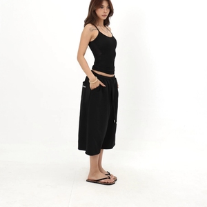 Pantaloncini <span class=keywords><strong>Sportivi</strong></span> Casual da <span class=keywords><strong>Donna</strong></span> Estivi, Pantaloncini Larghi 3/4 in Cotone 100%, Moda Streetwear - Product Image 6