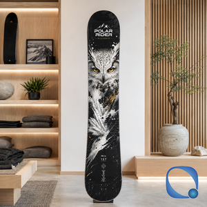 Snowboard asymétrique bidirectionnel pour riders avancés, motif floral plat post-apocalyptique, flexibilité bidirectionnelle, noyau en peuplier, tout usage - Product Image 1