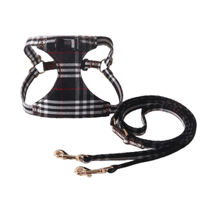 New Trends Fashion Plaid Bowtie Dog <b>Harness</b> Leash Manufacture Luxury Adjustable Step in No Pull Padded <b>Pet</b> Dog <b>Harness</b> - Product Image 2