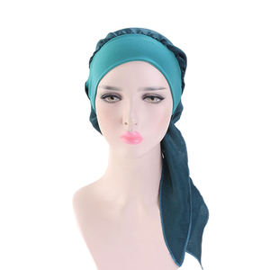 HZO-18141 chimio tête porter Turbans pour femmes <span class=keywords><strong>cheveux</strong></span> longs tête écharpe tête enveloppes <span class=keywords><strong>Cancer</strong></span> chapeaux Bonnet - Product Image 5