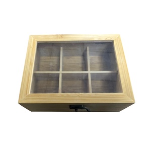Hot sale multifunction wooden coffee tea bag storage box holder bamboo tea box organizer