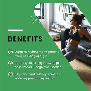 Vitahalthy OEM/ODM private label fábrica fornecimento natural saúde produtos 60 chá verde gordura queimador gomas gomas naturais gomas - Product Image 5