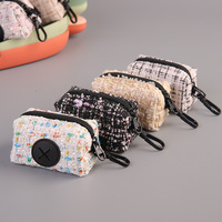 Distributeur de sacs à déjections pour animaux de compagnie en polyester épaissi, portable, style coréen, en stock