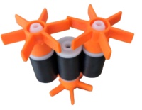 Aimant en ferrite moulé 16x25-2.5-35 refroidisseur d'air aimant de pompe à eau moulé radial 2 pôles aimant en ferrite Rotor
