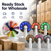 Mini ventilateur portable à LED personnalisé - Ventilateur de refroidissement portable programmable avec logo et texte personnalisés pour cadeaux promotionnels