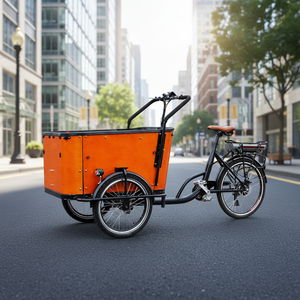 Vélo cargo électrique à trois roues City Ebike 25 km/h avec assistance au pédalage et <span class=keywords><strong>porte</strong></span> latérale, vélo de ville électrique <span class=keywords><strong>pas</strong></span> <span class=keywords><strong>cher</strong></span> avec siège adulte/enfant pour adulte/animal de compagnie - Product Image 1