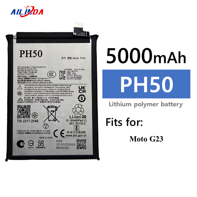 High Quality 5000mAh PH50 Replacement Battery for Motorola G23 Mobile Phone Battery