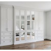 Nouveau design moderne de meubles de chambre à coucher personnalisés armoire en bois à porte en verre