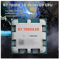 Hot Selling Original AM5 8-Core 5.0 GHz DDR5 5200MHz R7 7800X 3D 7700 7700x Tray Package CPU for Desktop New and Used Product