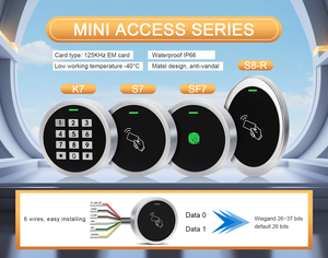 Bàn phím điều khiển truy cập <span class=keywords><strong>RFID</strong></span> độc lập bằng kim loại chống nước Mini Design Wiegand 26/34, tần số 125KHz, bàn phím số - Product Image 2