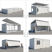 Casa Contenedor Desmontable Prefabricada, Modular, Portátil, de Ensamblaje Rápido, con Estructura de Acero y Panel Sándwich