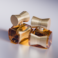 Flacon de parfum personnalisé de 50 ml, flacon de parfum en verre ambré de luxe avec bouchon unique