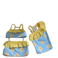 Vêtements pour chiens : Nouveau maillot de bain respirant à motif floral pour l'été – Gilet bikini pour chien Teddy Bixiong