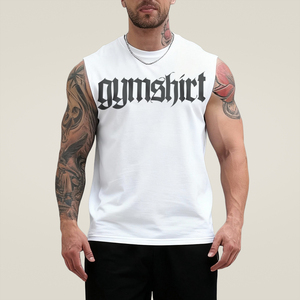 Sommer Herren Gym Tanktop Maßgeschneidertes Herren Baumwoll-Sport-Tanktop Ärmelloses Shirt Maßgefertigtes Fitness-Tanktop Hersteller - Product Image 6