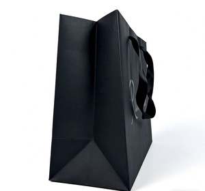 Wholesale <b>Black</b> Custom Paper <b>Bag</b> Cosmetics Clothing Packaging Shopping <b>Bag</b> Logo Printed Luxury Gift <b>Bags</b> for <b>Small</b> Business - Product Image 6