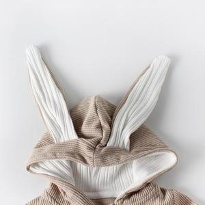 Pelele cálido con Orejas de conejo para bebé, mono de estilo conejo infantil, monos de algodón para niños y niñas, ropa con capucha - Product Image 5