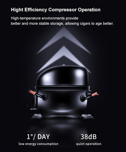 जिउफू लक्जरी बड़े सिगार ह्यूमिडिफायर आधुनिक थर्मोमेडी विद्युत सिगार ह्यूमिडोर कैबिनेट कूलर - Product Image 6