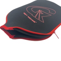 Lansda Noir Néoprène Pickleball Paddle Cover Durable Racket Bag Accessoire