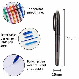 Stylos gel effaçables personnalisables mignons à encre noire de 0,7 mm, multicolores, pour le bureau, l'école, la promotion de papier - Product Image 4
