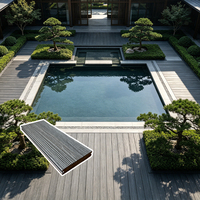 Plancher composite en WPC avec revêtement, plancher composite co-extrudé, résistant aux intempéries, pour terrasse de piscine