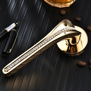 EADER <strong>Gold</strong> Diamond <strong>Door</strong> <strong>Knob</strong> Villa <strong>Door</strong> Handle High Standard Luxury <strong>Door</strong> Lock Set - Product Image 5