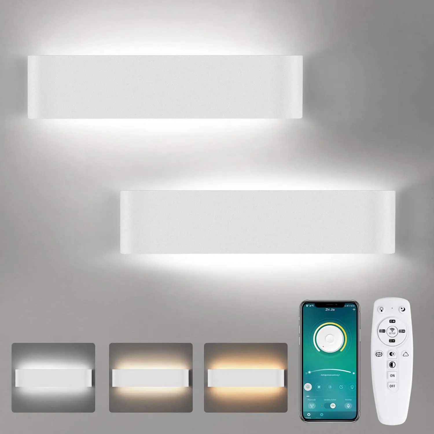 2,4G de atenuación tres Color con Control remoto Wandlamp arriba y abajo iluminación interior de las habitaciones de Hotel con pared en precio