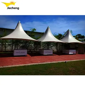 Hot sales Polyester PVDF coated waterproof Prefabricated steel Shelter Architectural Membrane