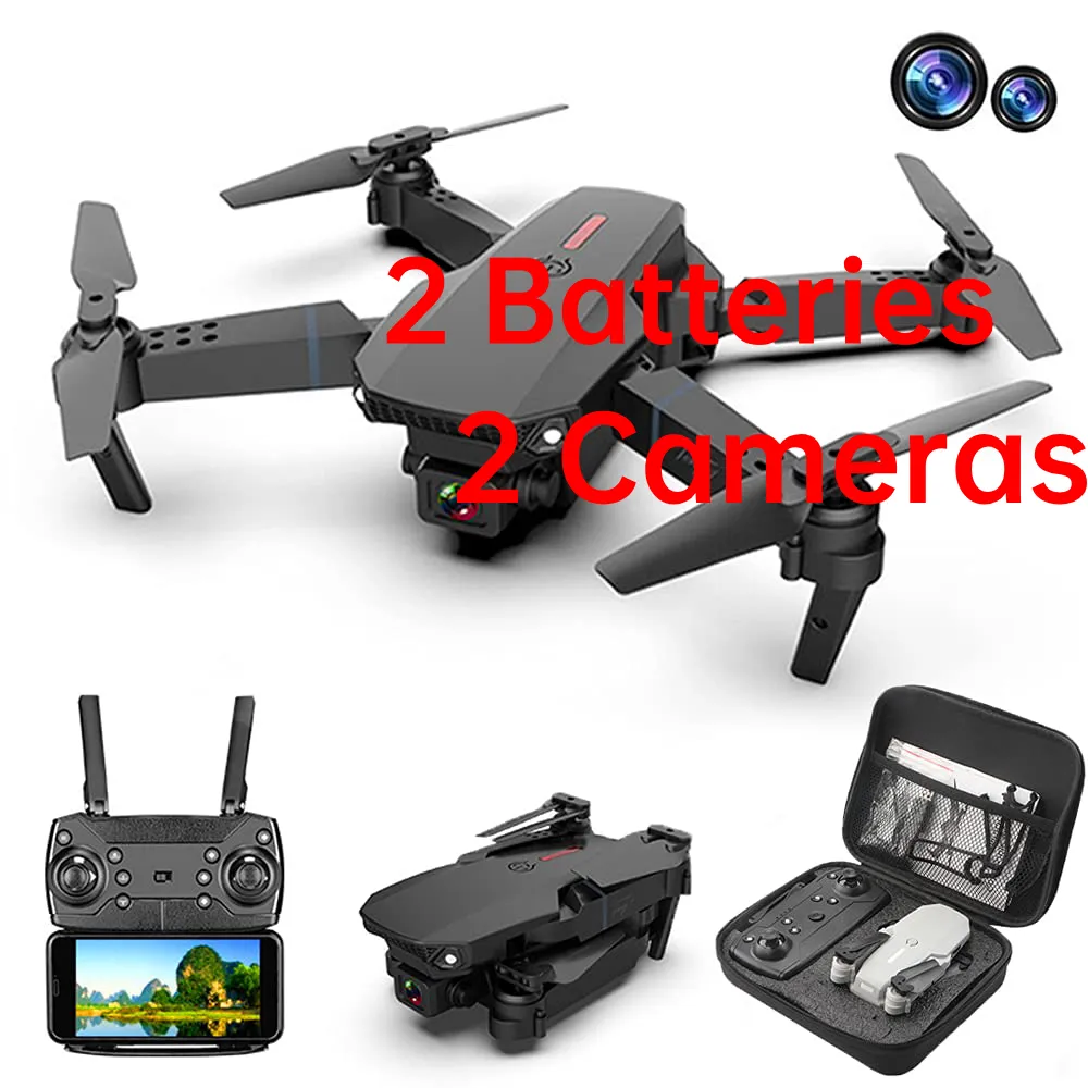E88 hd 1000 m uzun mesafe profesyonel mini drone ile 4k çift kamera ve gps drones