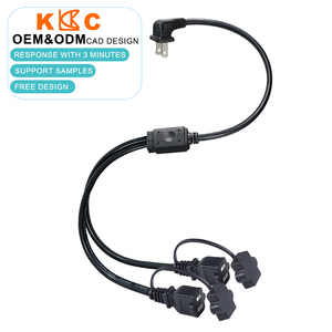45 Degree Angled NEMA 1-15P Power Cord Splitter / 2-Outlet Low Profile Extension / Indoor Outdoor Decorative Lighting - Product Image 1