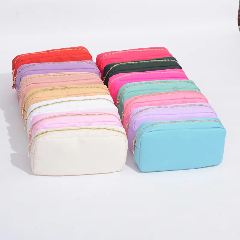 Keymay Stock UAS Free Shipping 10 Color S M L XL Nylon Pouch Makeup Bag Organizer Toiletry Bag Travel Pouch Nylon Cosmetic Bag
