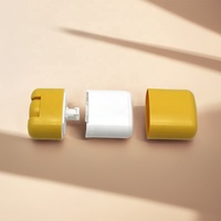 Nouveau Produit Recyclable et Rechargeable 15g PP Tube Ovale Mini Récipient en Plastique Couvercle pour Déodorant Parfum Lotion Crème Emballage