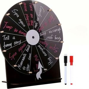 Wedding Birthday Party Games Erasable Wooden Spinner Game with 2 <b>Marker</b> - Product Image 1