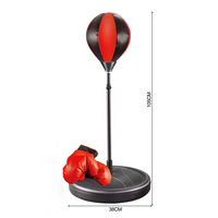 Ensemble de sport d'intérieur pour garçons : Gants de boxe et ballon de boxe gonflable réglable en hauteur