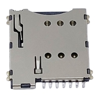 6+1-Pin 1,35H Micro-SIM-Kartenanschluss Push-Push-Typ Weiblicher Tray-Sockelhalter für IoT-Telefone und Tablet-Anwendungen