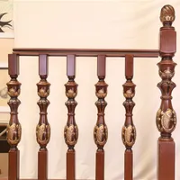 Carved Wooden Staircase Pillar, Modern Spindles Baluster