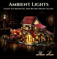 H1006 Street View Building Lighting Villa Blok Bangunan Rakitan Model Toko Bunga Uniseks 40 Buah Plastik ABS Hadiah Mainan DIY